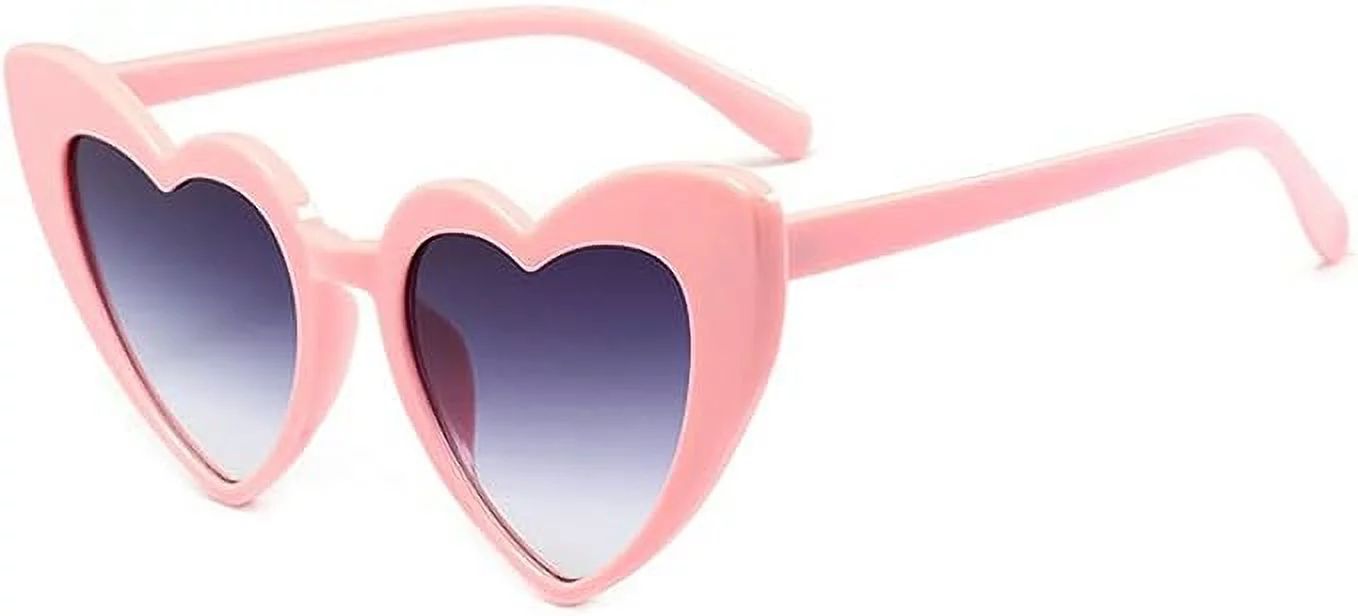 NVMIDTC Trendy Love Sunglasses for Women, Vintage Cat Eye Heart Sunglasses UV Protection | Walmart (US)
