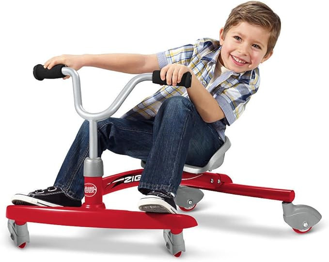 Radio Flyer Ziggle, Red Kids Wiggle Car, Ride On Toy For Ages 3-8, Large | Amazon (US)