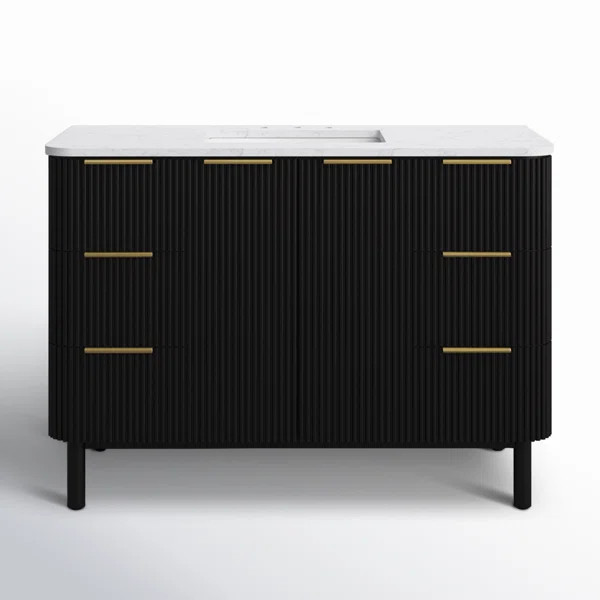 Nova 48" Marble Top Single Sink Vanity | Wayfair North America