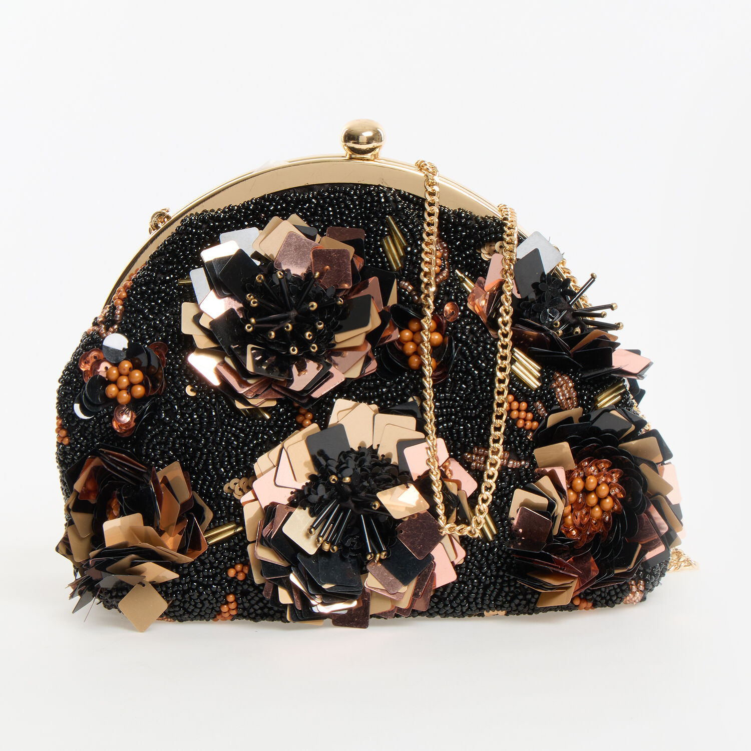 Multicolour Beaded Frame Clutch Bag | TK Maxx