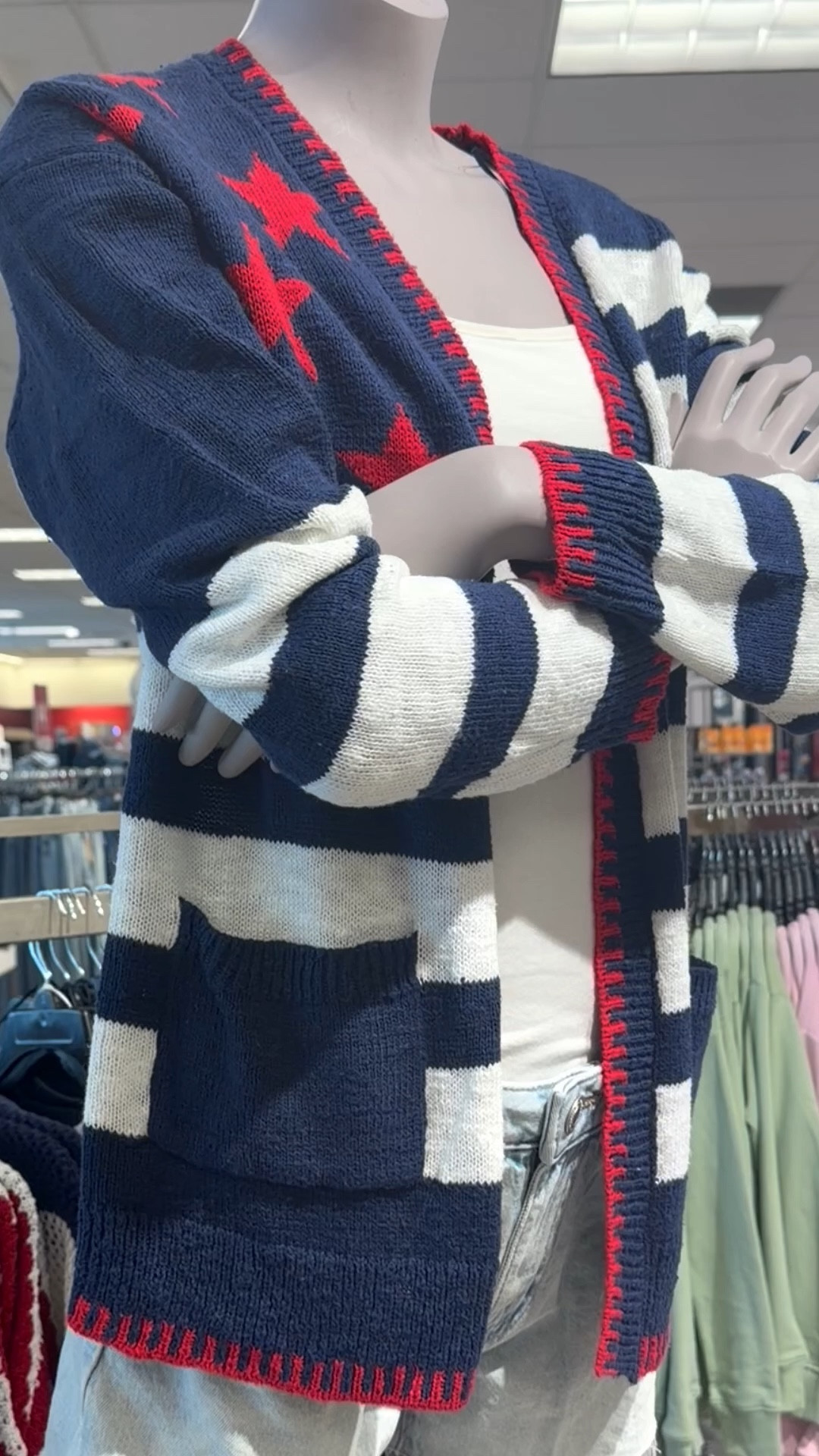 Red, white & cute 🇺🇸 This patriotic Americana cardigan is the perfect Memorial Day outfit and will carry you right into the 4th of July ❤️🤍💙 Lightweight, cozy, and so easy to style with denim or cutoffs!
The cutest patriotic cardigan 🇺🇸❤️ 

#memorialdayoutfit #4thofjulyoutfit #americana #patrioticstyle #ltkfashion #ltkunder50 #summeroutfits #casualchic #outfitinspo #womenstyle #americanstyle #holidayoutfit