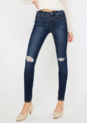 Kancan Women's Logan Mid Rise Stretch Super Skinny Jean, 29 | Belk