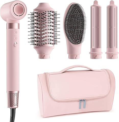 MESCOMB 5 in 1 Hot Air Styler Wrap, High-Speed Hair Dryer, Volumizing Brush with Auto Curlers, Fa... | Amazon (US)