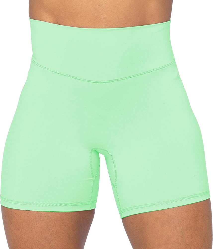 Sunzel No Front Seam High Waist Biker Shorts for Women, Squat Proof Yoga Workout Gym Bike Shorts | Amazon (US)