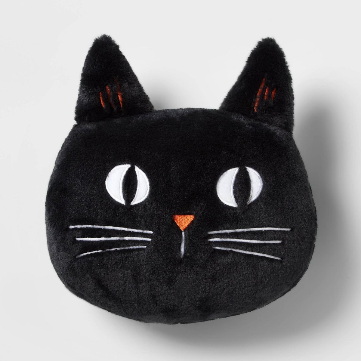 Faux Fur Cat Novelty Halloween Throw Pillow Black - Hyde & EEK! Boutique™ | Target