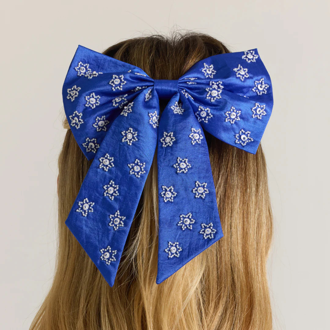 Free Spirit Embellished Satin Hair Bow | Accessory To Love