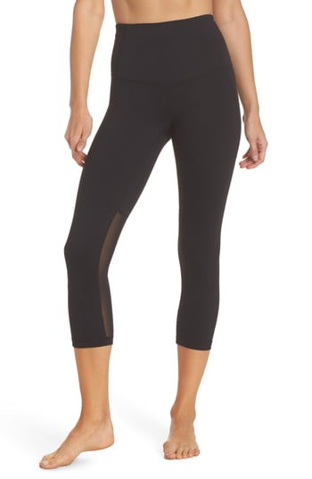 Women's Zella 'Live In - Sultry' High Waist Mesh Crop Leggings | Nordstrom
