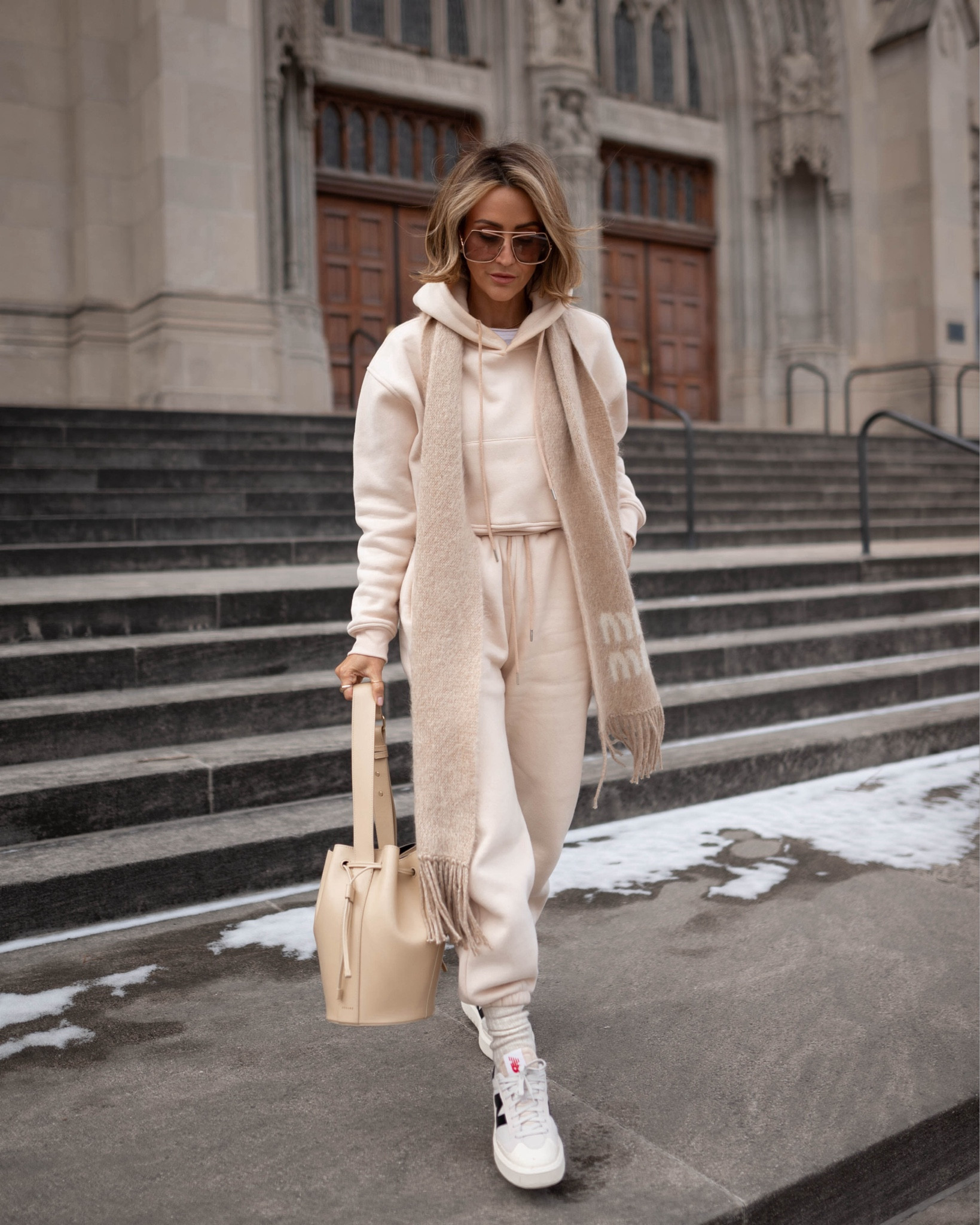 Winter elevated Loungewear - Amazon fleece set size small on sale under $50 
This is the most comfy set I own! Mohair scarf (linking similar) this large bucket bag is my most worn bag this season. It’s roomy and gorgeous. Also loving these new new balance sneakers that are a bit dressier! 

#LTKshoecrush #LTKstyletip #LTKitbag