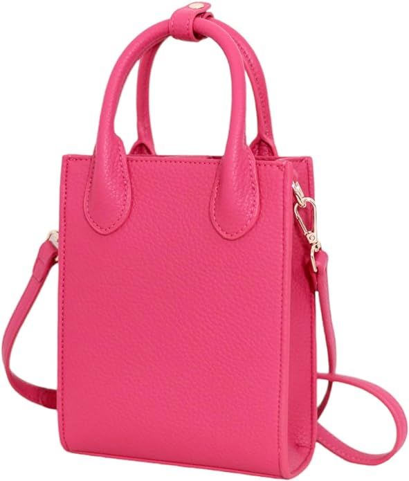 Mini Tote Crossbody Bag, Purse for Women and Girls with Adjustable Strap, Cardholder Pocket | Peb... | Amazon (US)