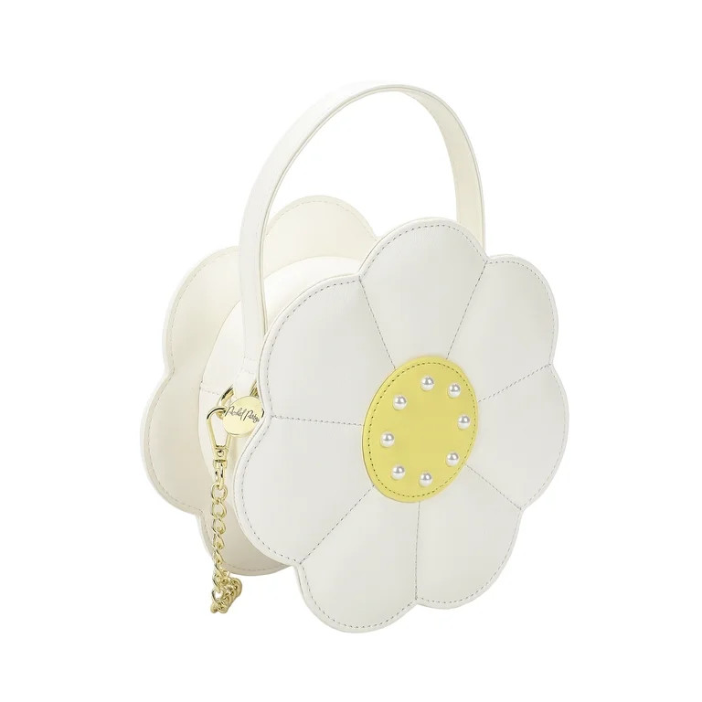 Packed Party Women's Daisy Shaped Crossbody Bag with Gemstones, White | Walmart (US)