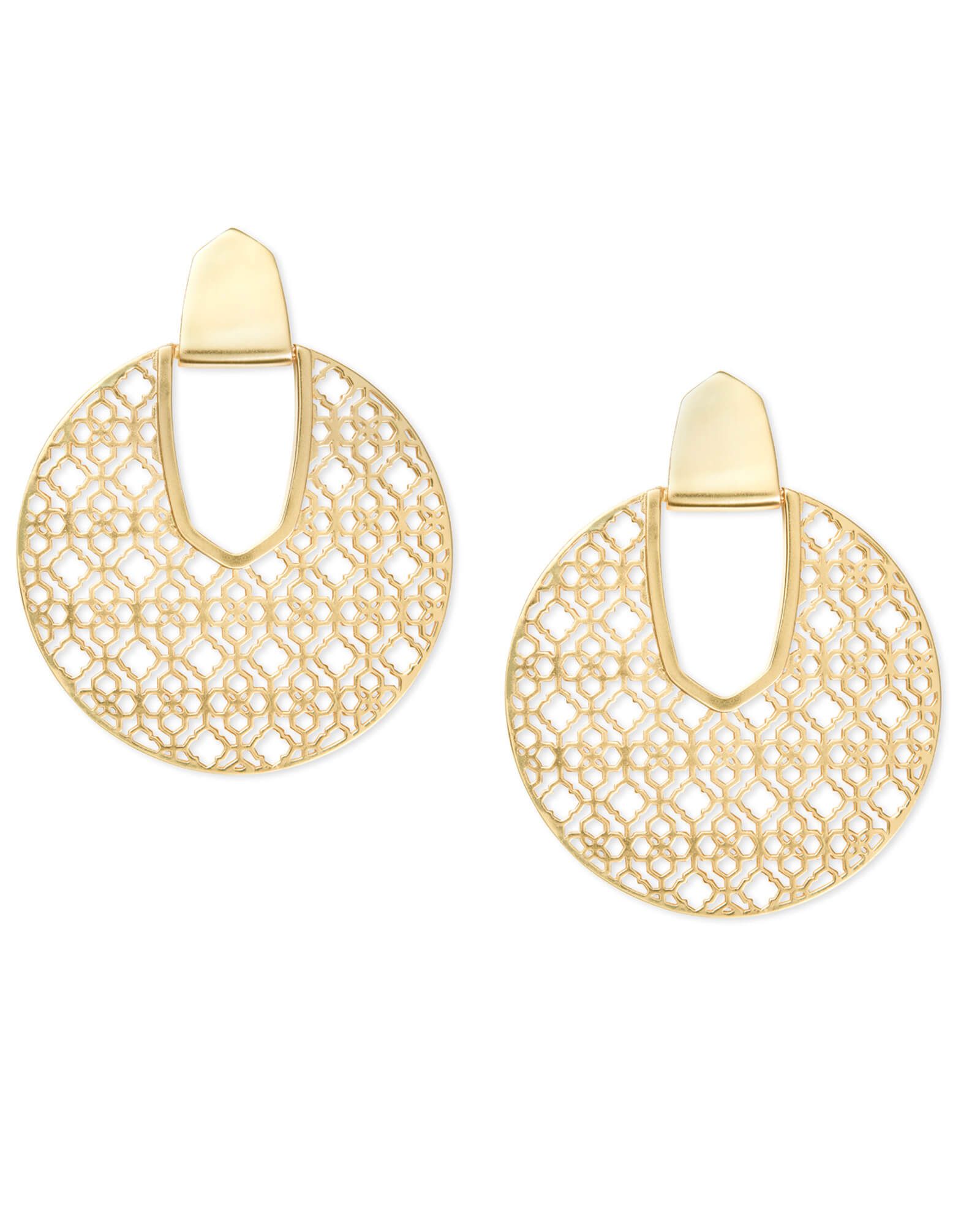 Diane Gold Statement Earrings in Gold Filigree | Kendra Scott