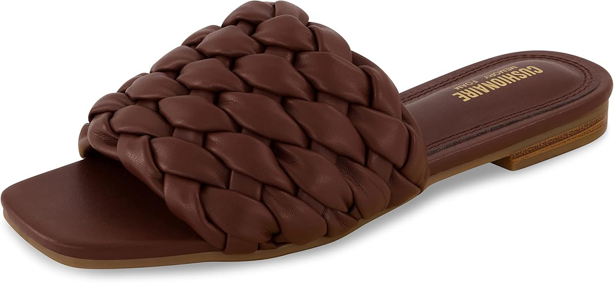 CUSHIONAIRE Women's Aramis woven slide sandal +Memory Foam, Wide Widths Available | Amazon (US)
