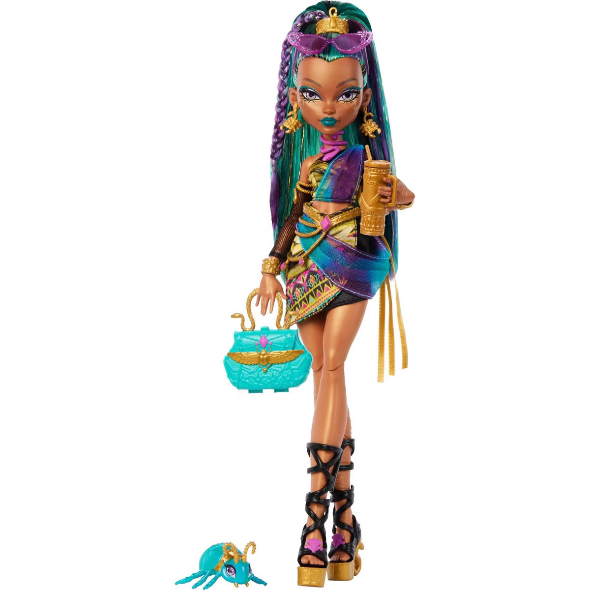 Monster High Nefera De Nile Doll with Pet Scarab Lavish and 7 Accessories like Purse and Snacks | Target