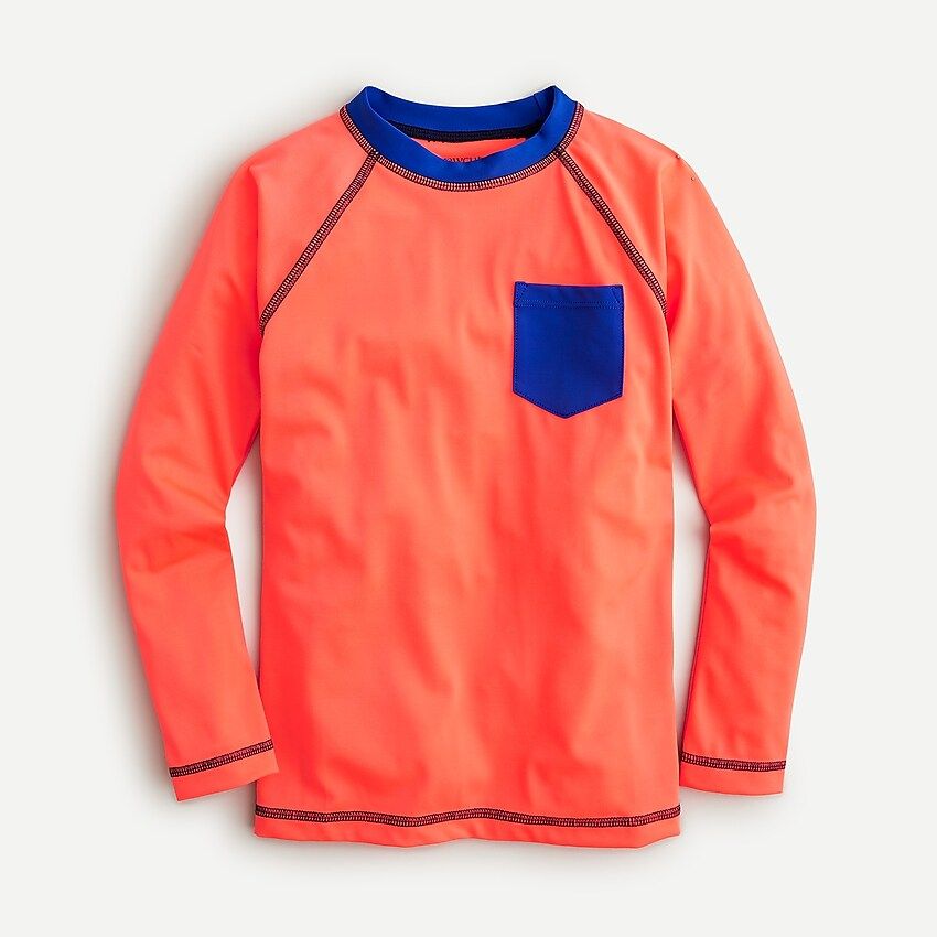 Boys' long-sleeve rash guard with pocket | J.Crew US