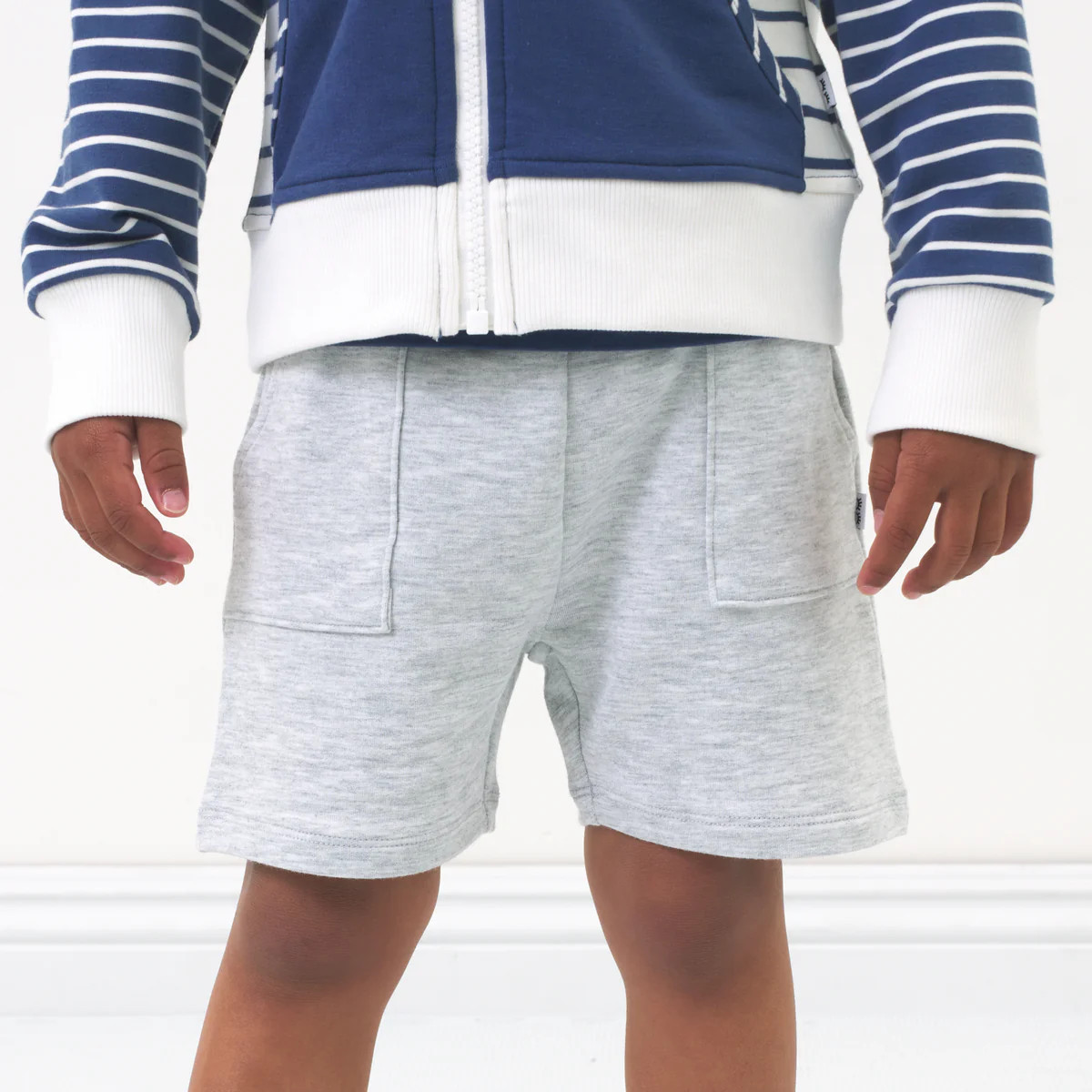 Light Heather Gray Shorts | Little Sleepies