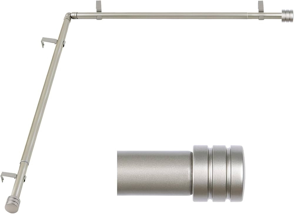 Heavy Duty Corner Window Curtain Rods 36 to 72 Inch, HOTOZON 1 Inch Telescoping Single Drapery Ro... | Amazon (US)