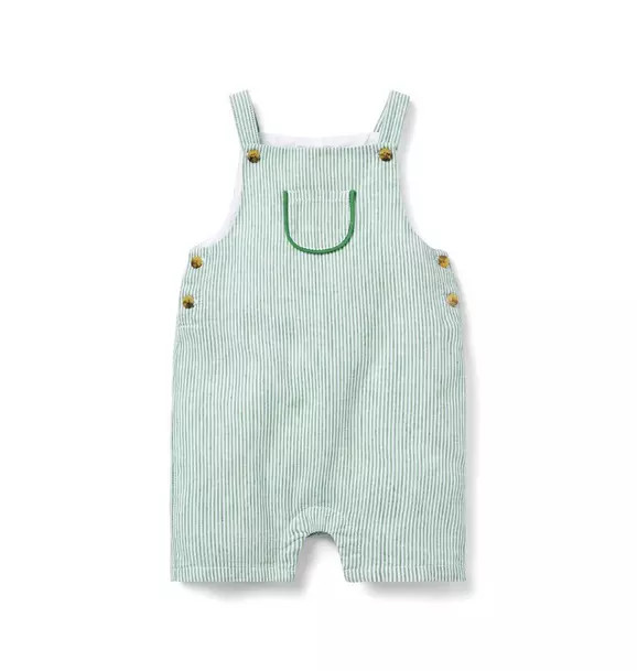 Baby Striped Linen-Cotton Overall | Janie and Jack