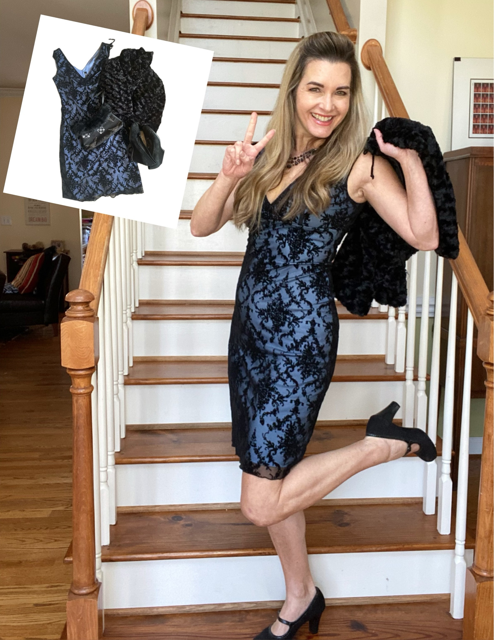Y2K Remix! Another attic find salute to 2004! Velvet brocade, baguette bag, and bolero. #2000s #y2kfashion #nostalgia #thenvsnow #cocktaildress 