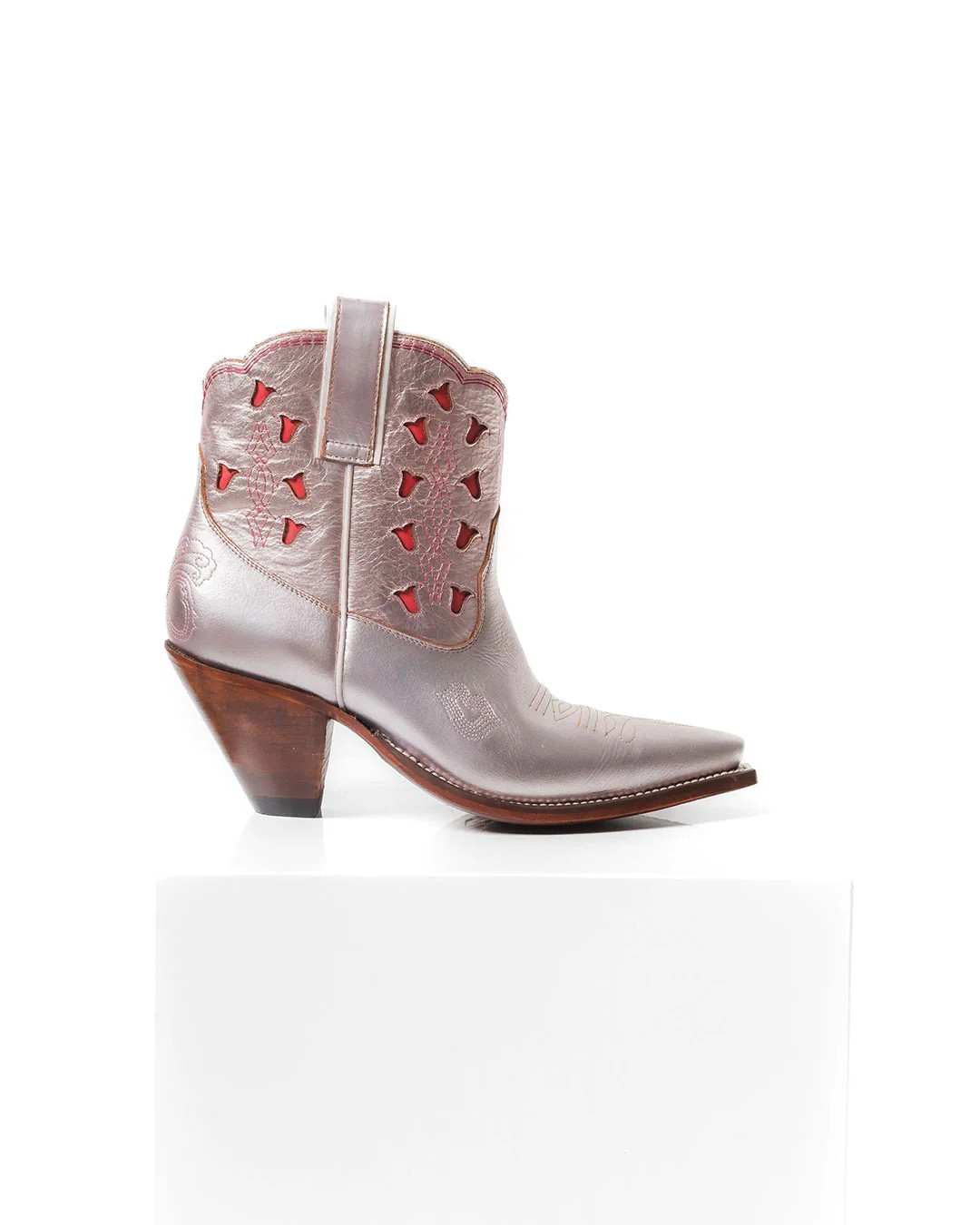 Bright Bootie - Metallic Rose Gold/Fuchsia | Women's Cowboy Boots | Besita Boots | Besita Boots