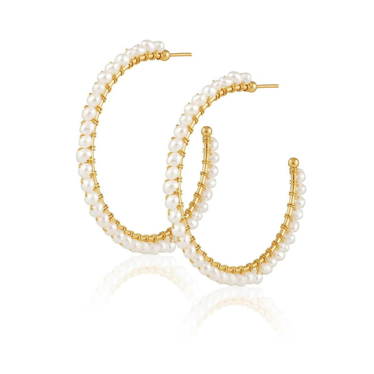 Marilyn Pearl Hoops | Studio 4 Threads
