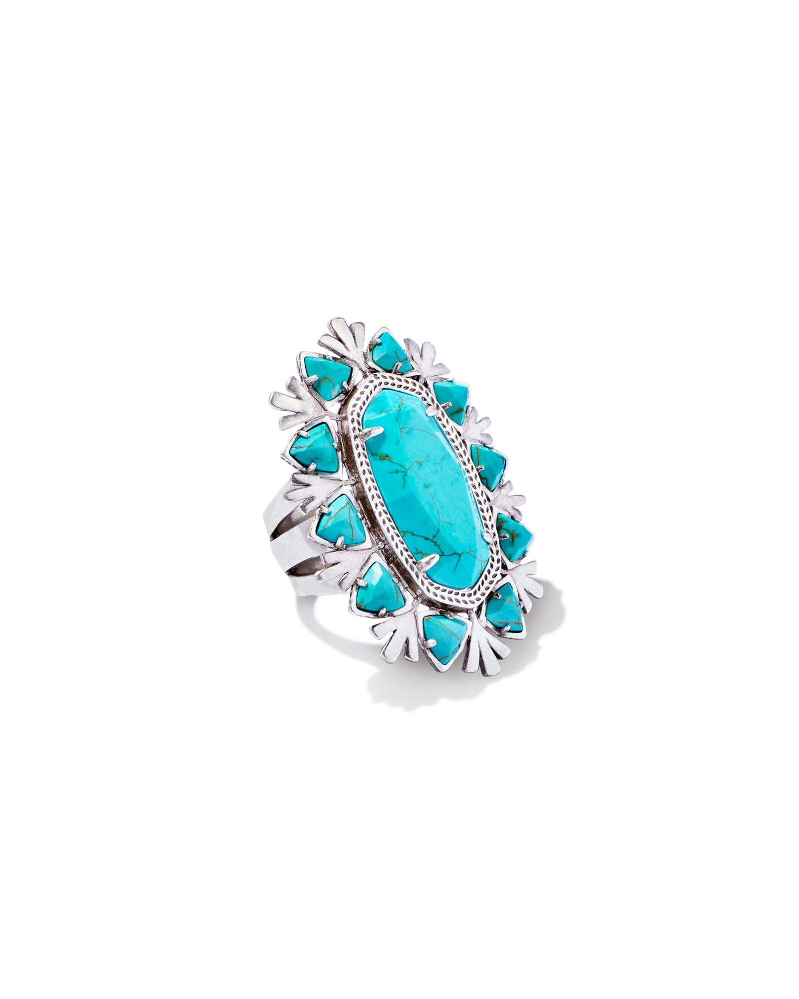 Havana Vintage Silver Cocktail Ring in Variegated Turquoise Magnesite | Kendra Scott | Kendra Scott