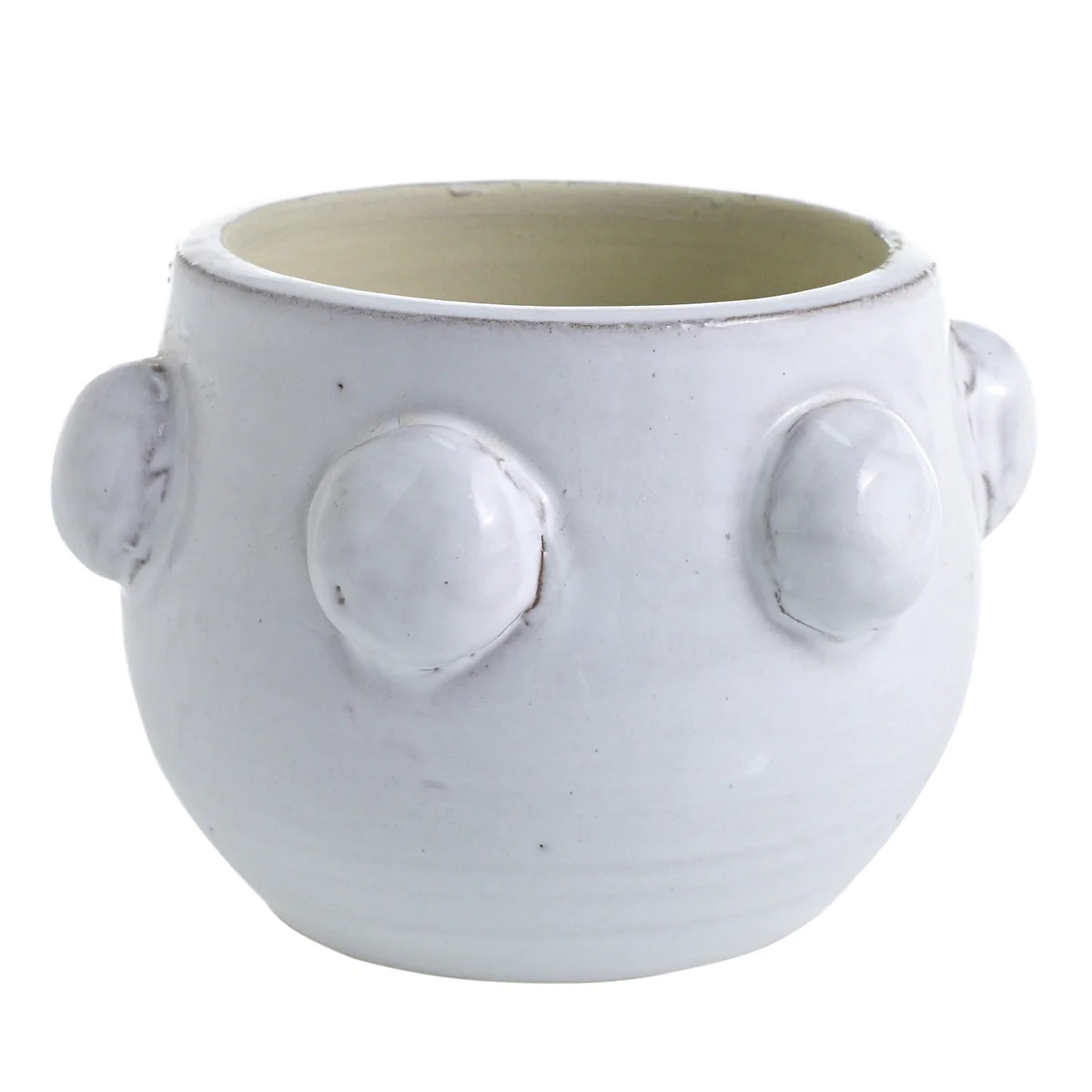 Small Terra Cotta White Dots Planter | Megan Molten
