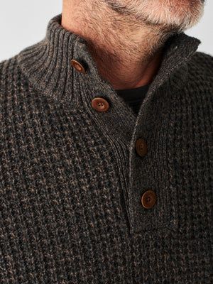 Cashmere Wool Quarter Button Sweater | Faherty