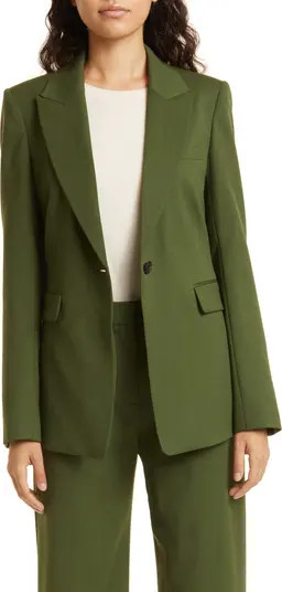 ARGENT Single Button Stretch Wool Blazer | Nordstrom | Nordstrom