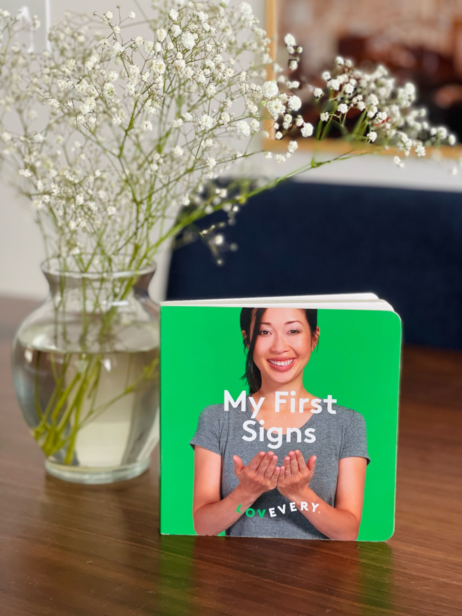 This is a fun book for the parents and baby for sure! Since the other ASL book I have is not made of hard pages, I use this one to let Claire play with. 