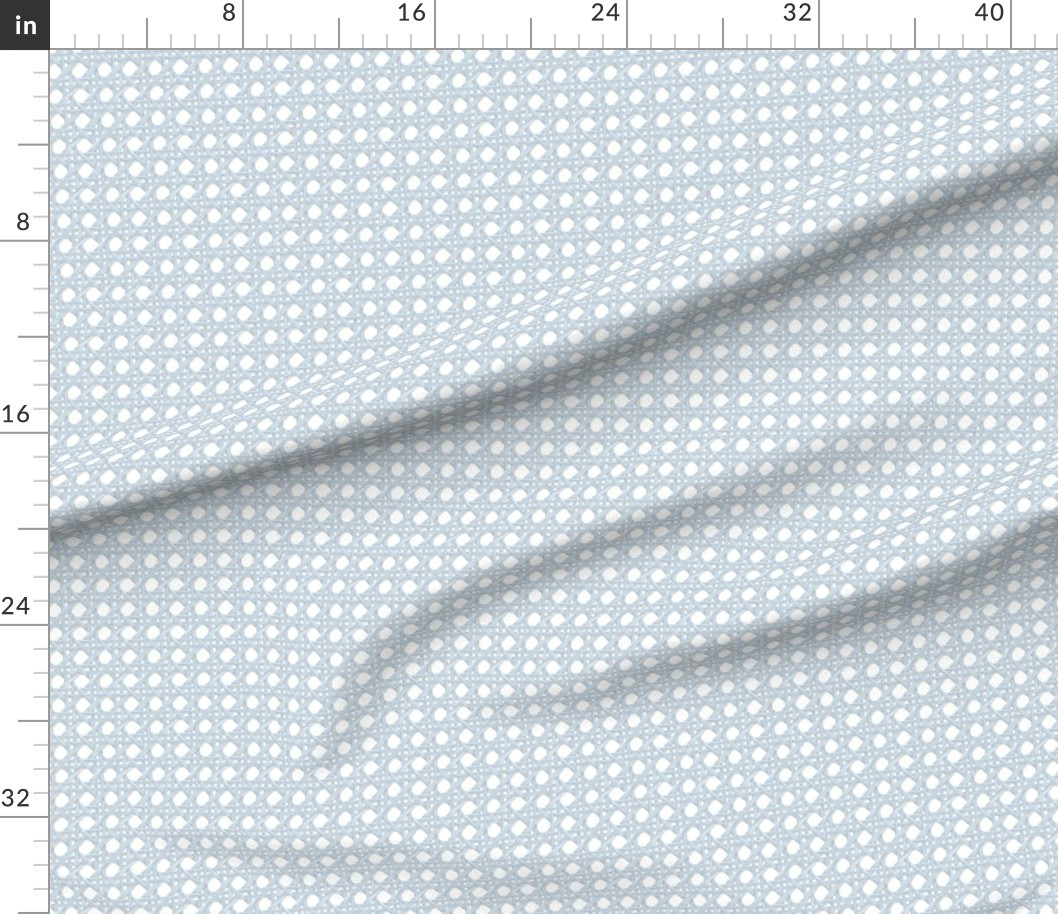Small Sally Soft Blue on White Fabric | Spoonflower | Spoonflower