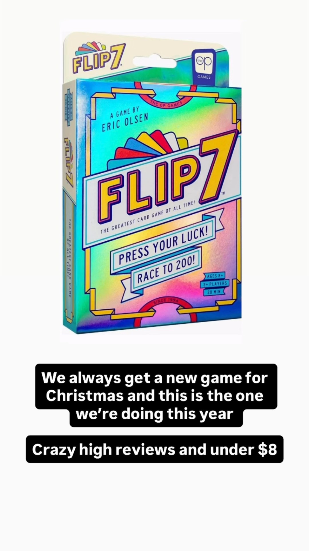 Can’t wait to play this card game nonstop after Christmas! 

And under $8???