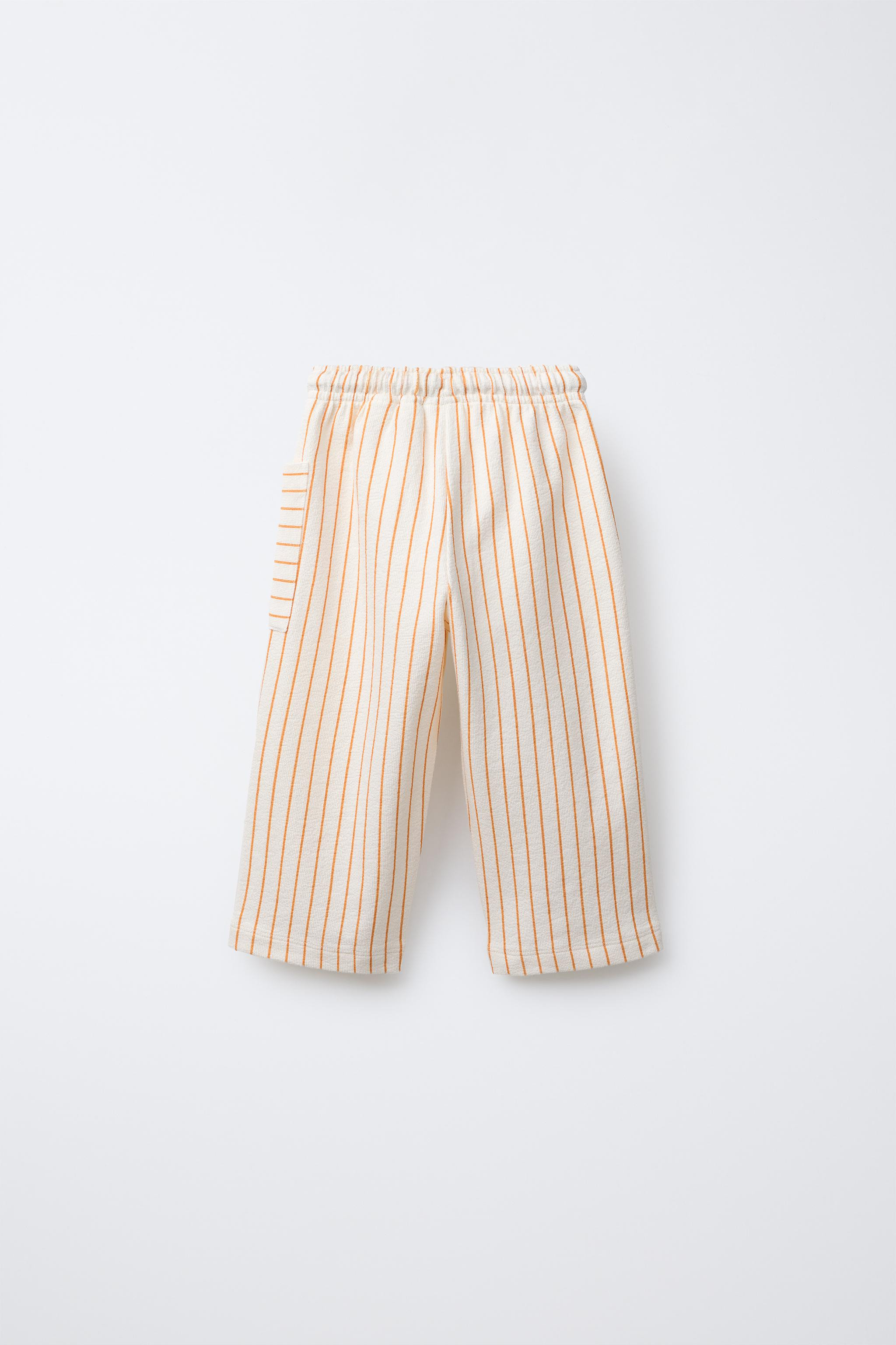 TEXTURED STRIPED PANTS | Zara US