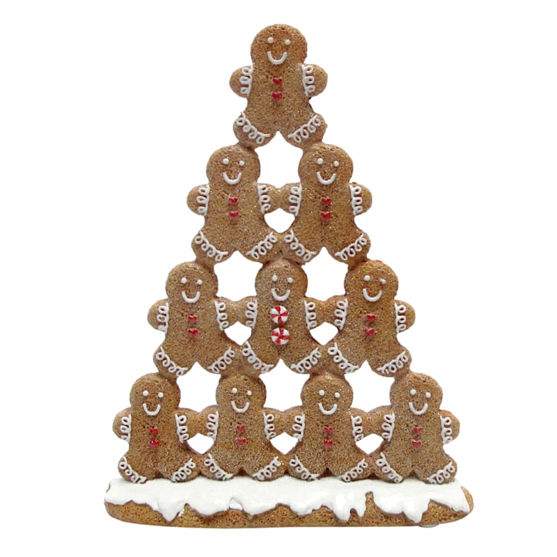 Gingerbread Lane Stacked Gingerbread Person Figurine, 8" | At Home