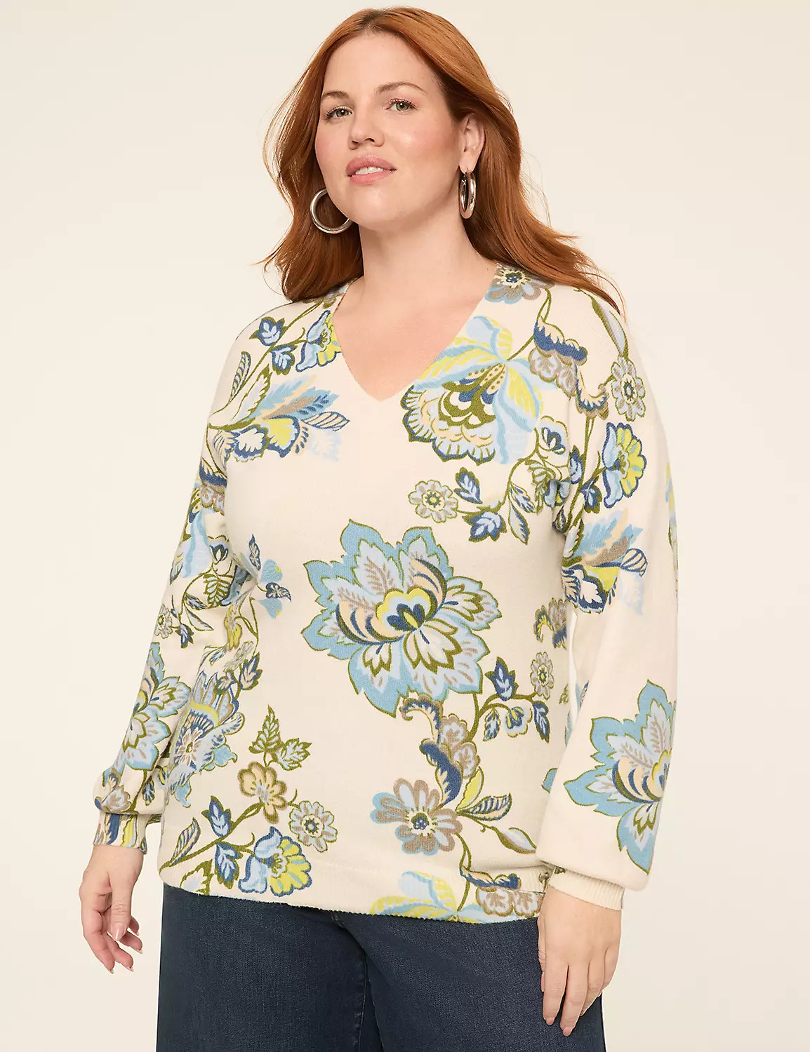 Long-Sleeve V-Neck Pullover Sweater | LaneBryant | Lane Bryant (US)
