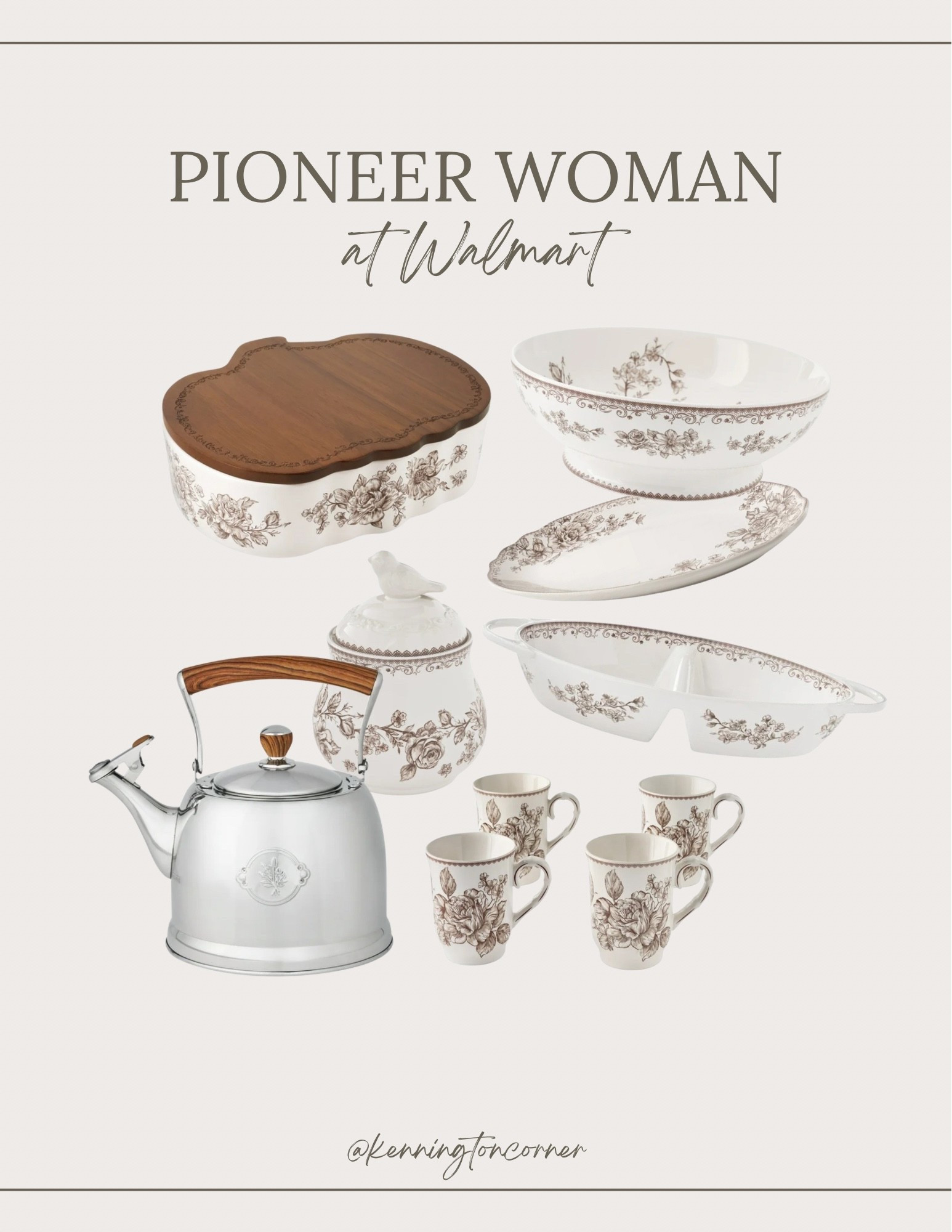 The Pioneer Woman collection keeps getting better with this perfect-for-fall Agatha set. Ceramic wear, tea kettle, and serving bowl with dainty floral designs — what more could you want in a Thanksgiving table?

#LTKHome #LTKParties #LTKSeasonal
