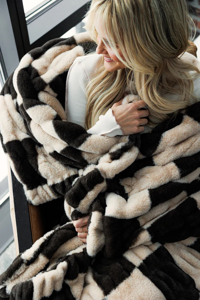 Espresso Check | Lola Blankets