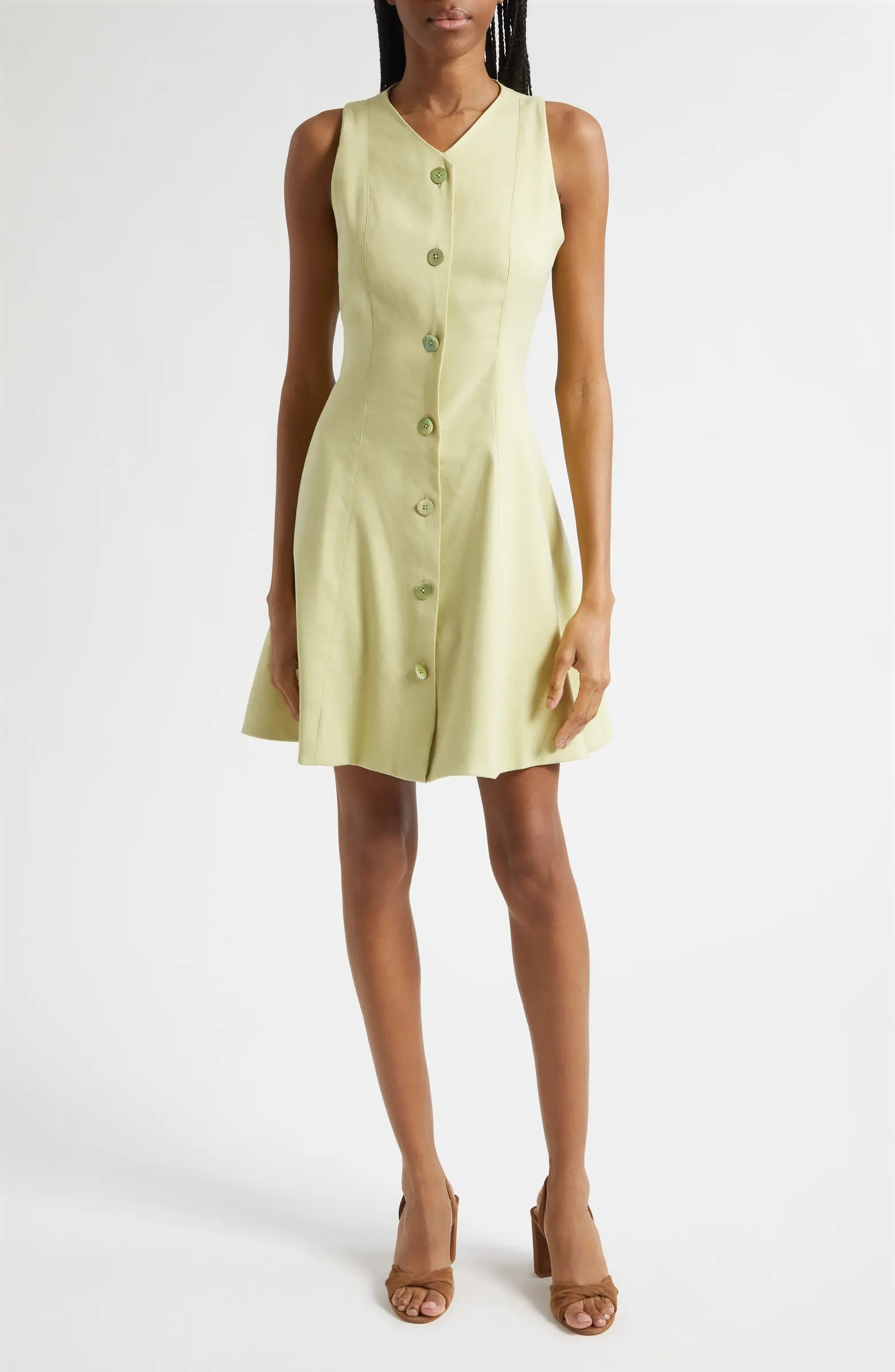 Steiner Linen Blend Fit & Flare Dress | Nordstrom