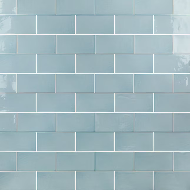 Artmore Tile Antigua Light Blue 5-in x 10-in Polished Ceramic Subway Wall Tile (9.9-sq. ft/ Carto... | Lowe's