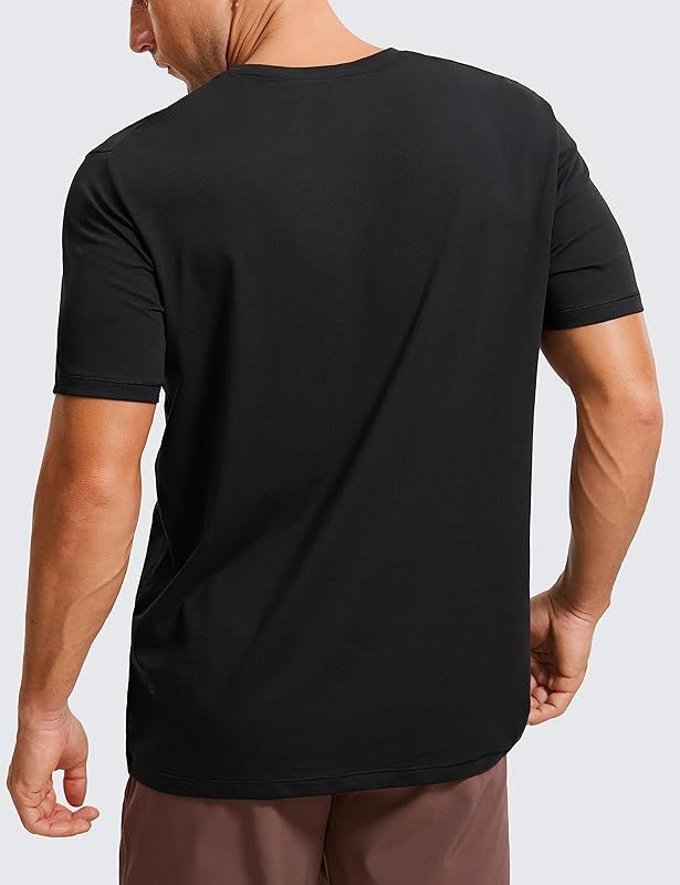 Men's Cotton Polyester Short Sleeve T-Shirt Classic Fit Casual Workout Tops Soft Premium Tee | Amazon (US)