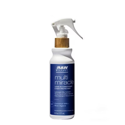 Raw Sugar Multi-Miracle Leave-in Heat Protectant & Conditioner - Coconut Milk and Blue Agave - 6 fl oz | Target
