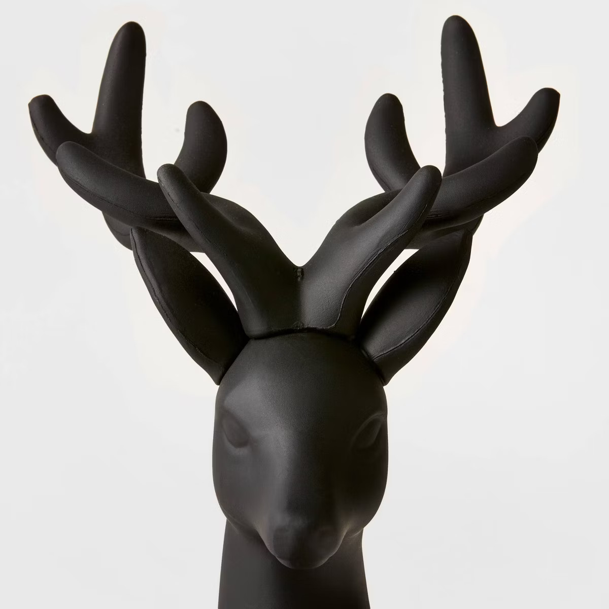 12" Plastic Sitting Deer Decorative Christmas Figurine Black - Wondershop™ | Target