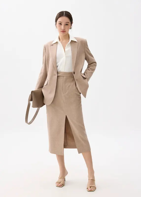 Iman Tailored Column Midi Skirt | Love, Bonito USA