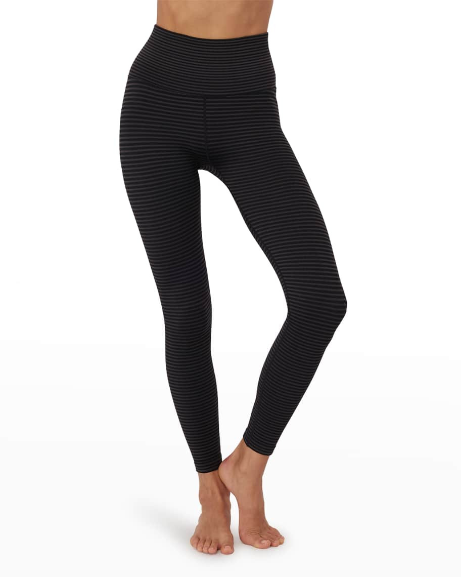 Spiritual Gangster Love Sculpt Striped Jacquard Leggings | Neiman Marcus