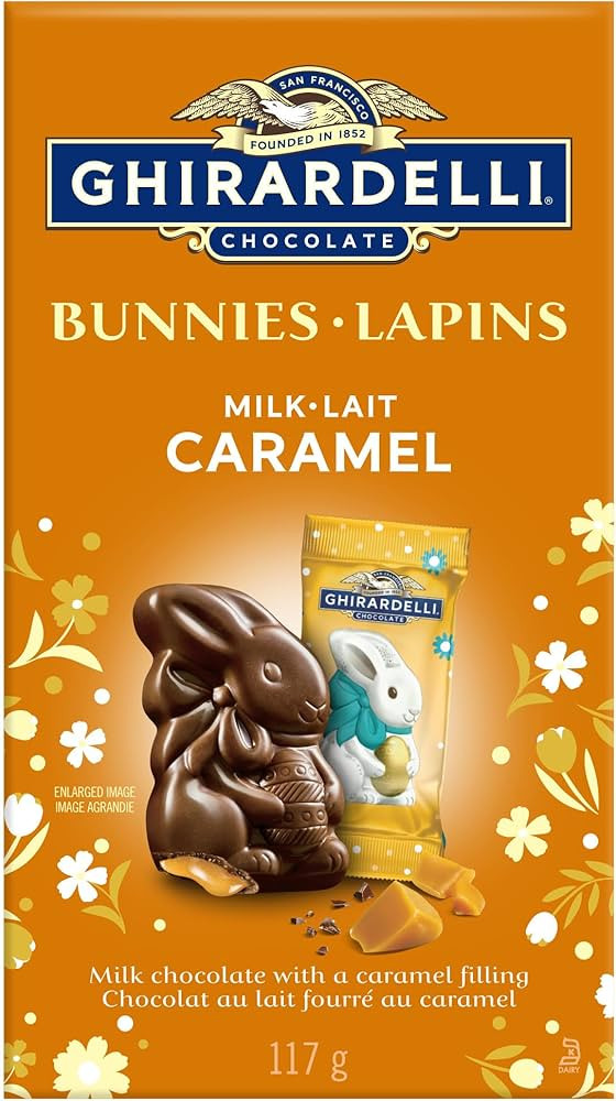 GHIRARDELLI Easter Bunnies Caramel Milk Chocolate Bag, Spring Chocolate, Gifts for Kids, 117 Gram... | Amazon (CA)