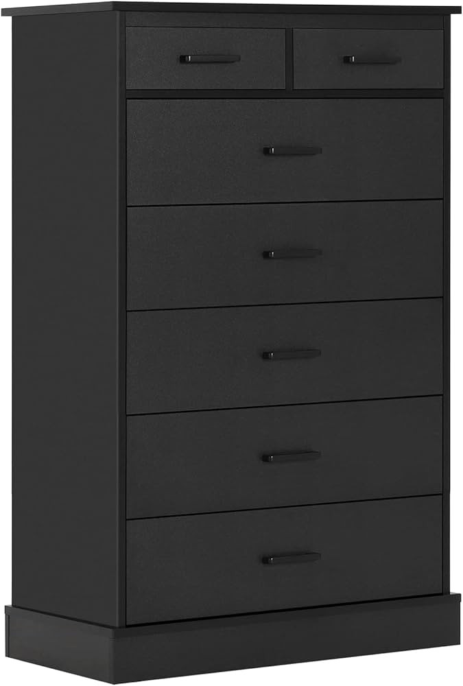 Hasuit Black Dresser for Bedroom, Tall 7 Drawer Dresser with Sturdy Base, Wood Storage Tower Clot... | Amazon (US)