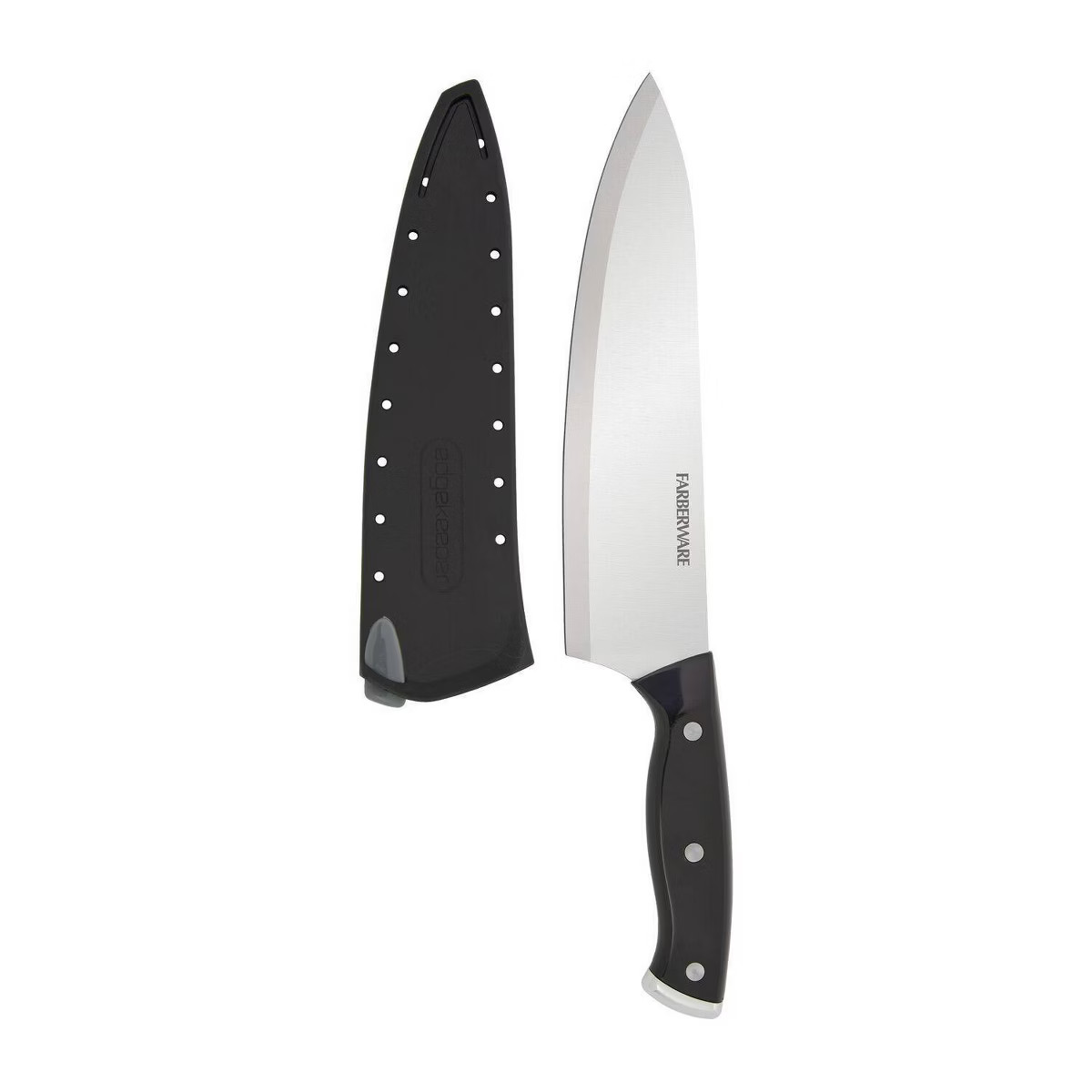 Farberware 8" Chef Knife Black: Stainless Steel Blade, Riveted Handle, Kitchen Cutlery, Hand Wash... | Target