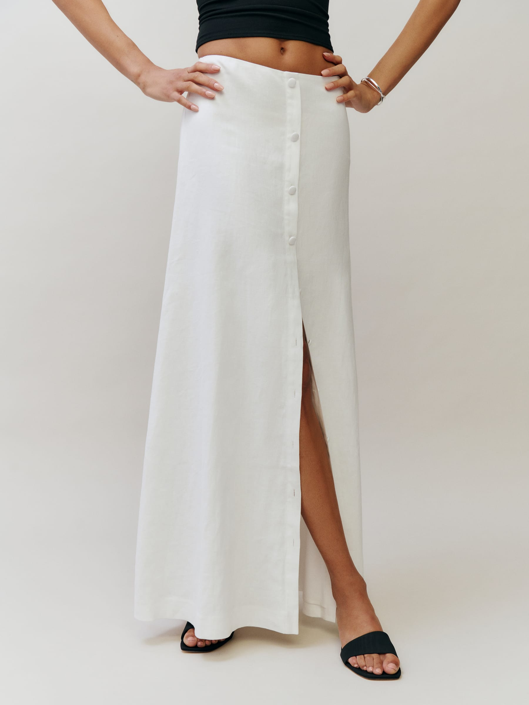 Andi Low Rise Linen Maxi Skirt | Reformation (Global)