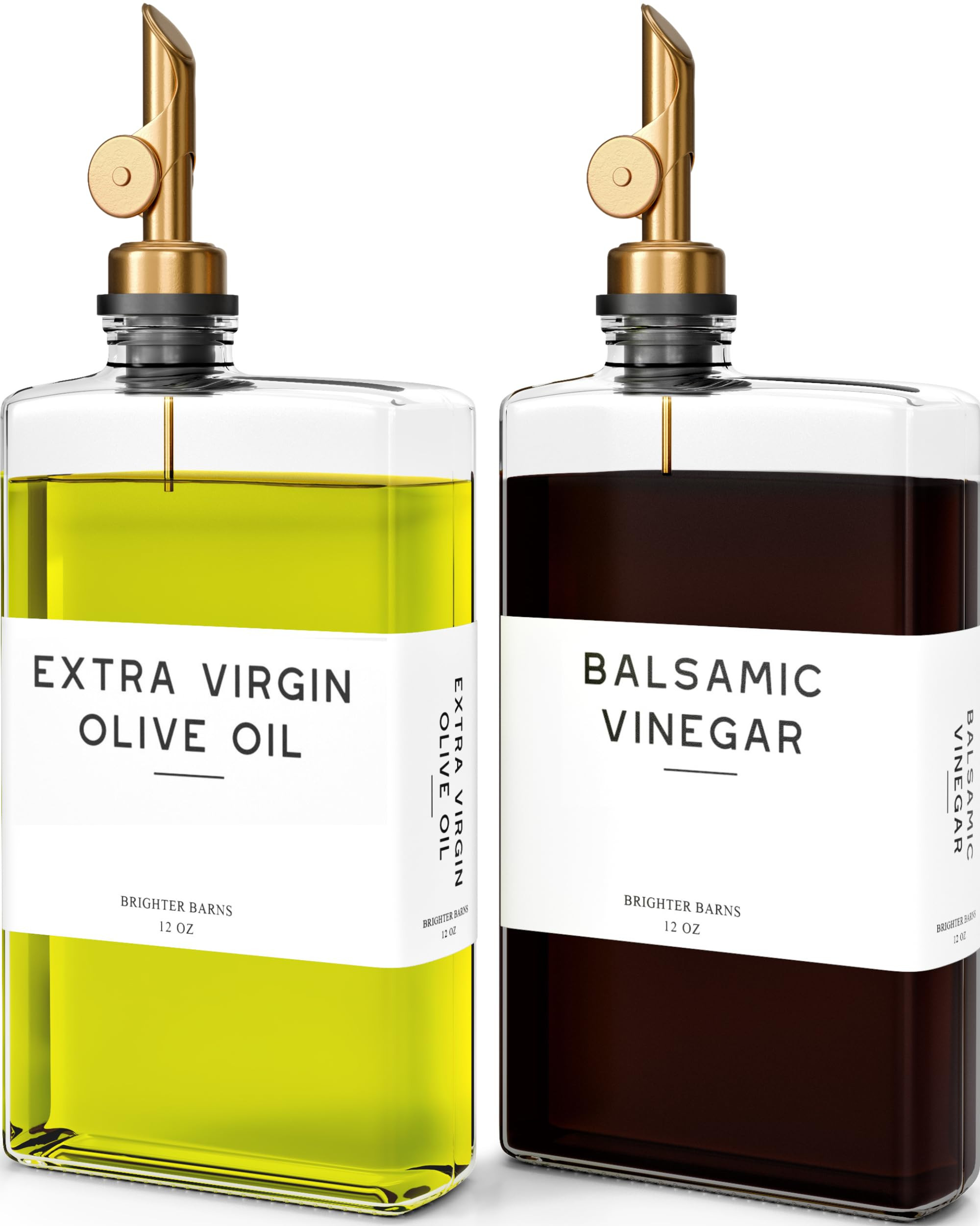 Glass Olive Oil Dispenser Bottle for Kitchen by Brighter Barns - Coffee Syrup Dispenser, Oil and ... | Amazon (US)