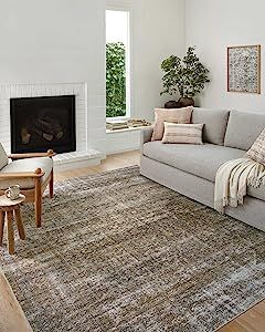 Amber Lewis x Loloi Billie Collection BIL-06 Tobacco / Rust 5'-0" x 7'-6" Area Rug | Amazon (US)