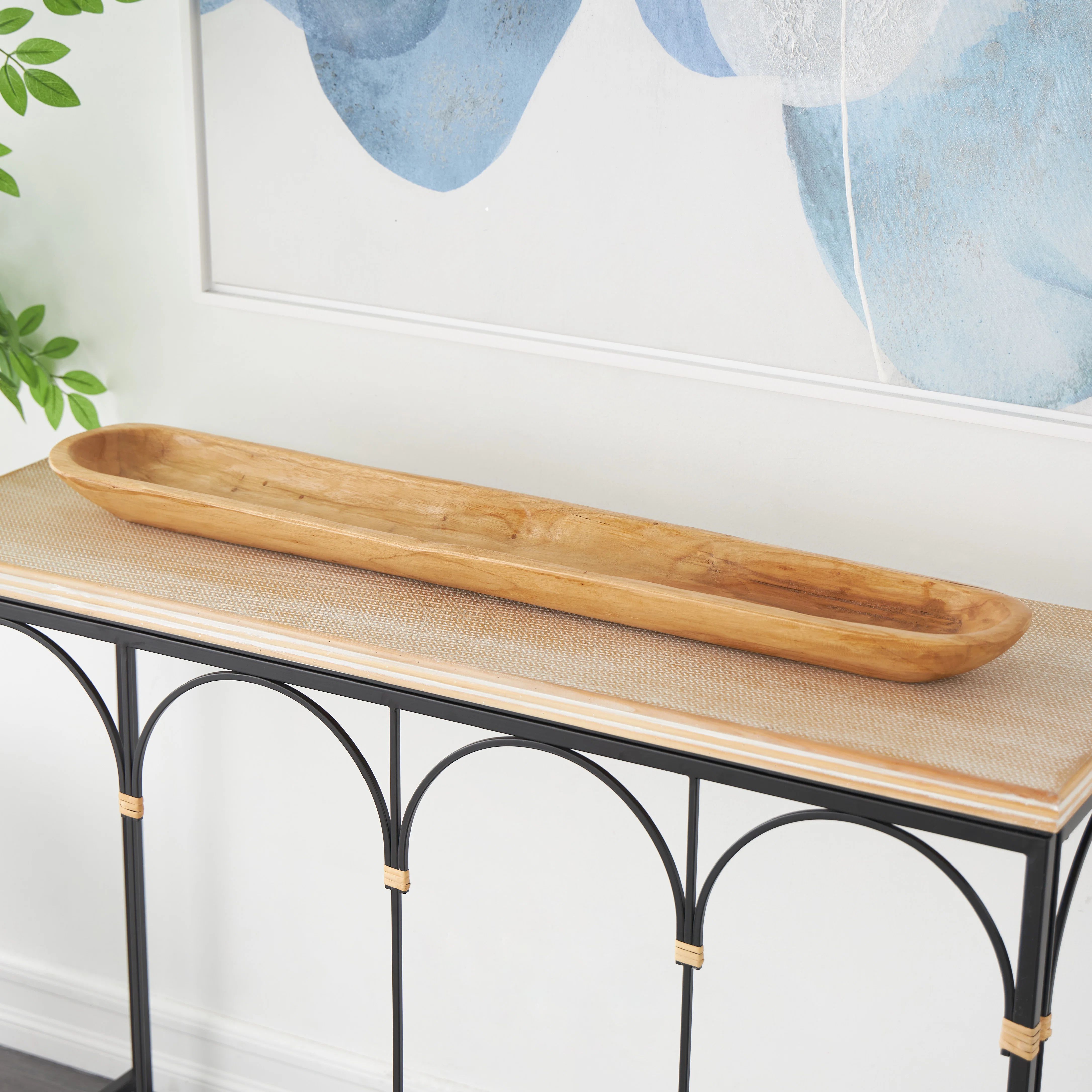 Union Rustic Blanco Brown Teak Wood Handmade Live Edge Tray 36" x 7" x 3" & Reviews | Wayfair | Wayfair North America